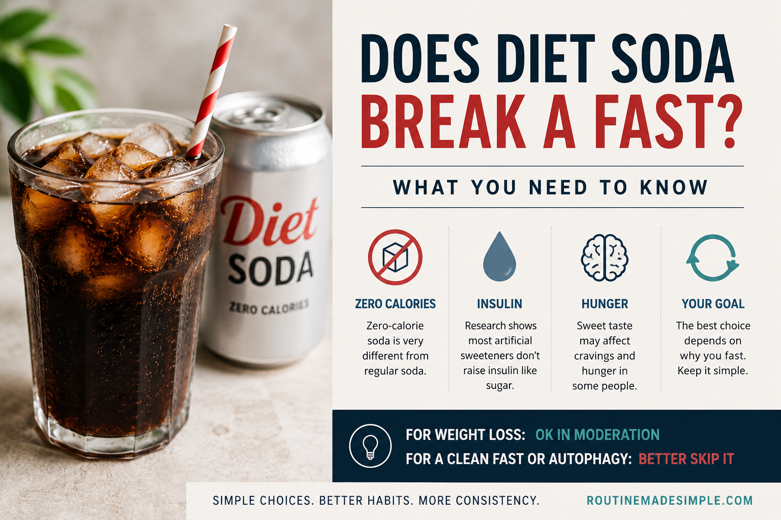 Does diet soda break a fast? Zero-calorie soda and intermittent fasting