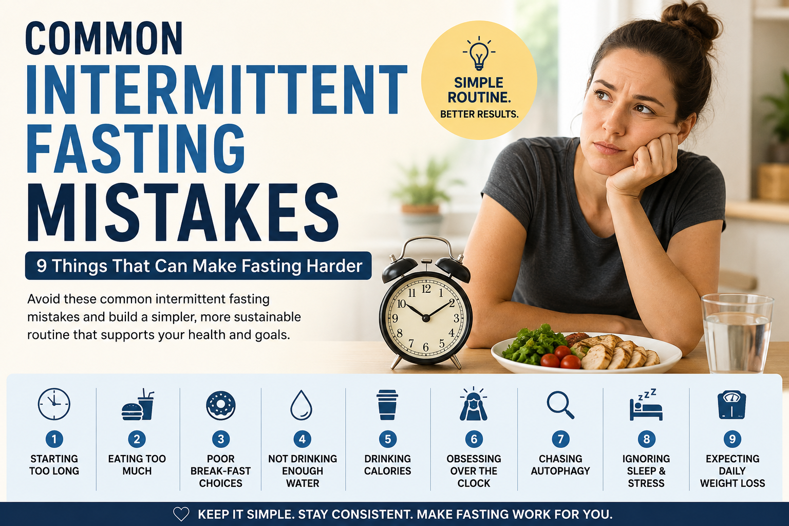 Common intermittent fasting mistakes that can make fasting harder