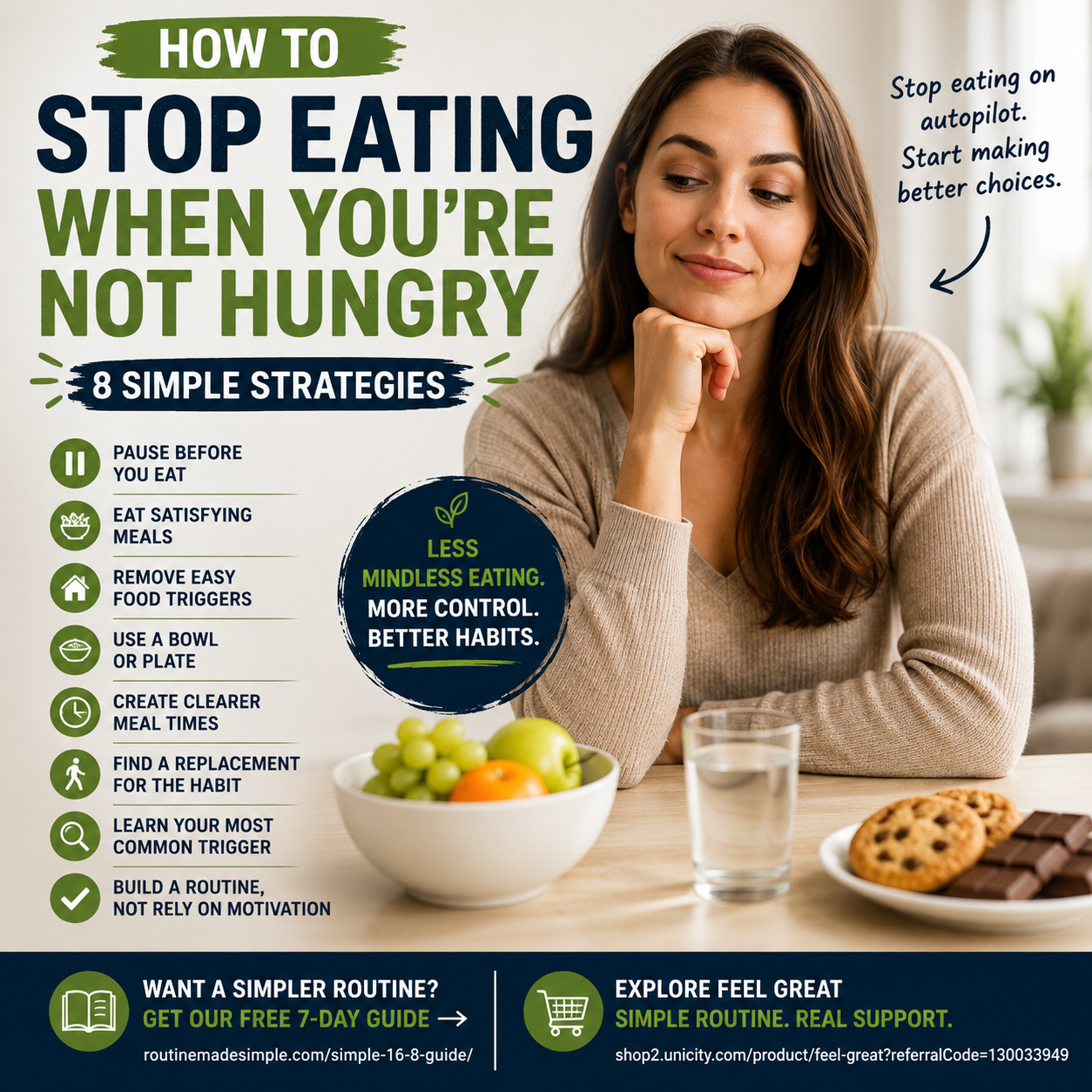 how to stop eating when not hungry