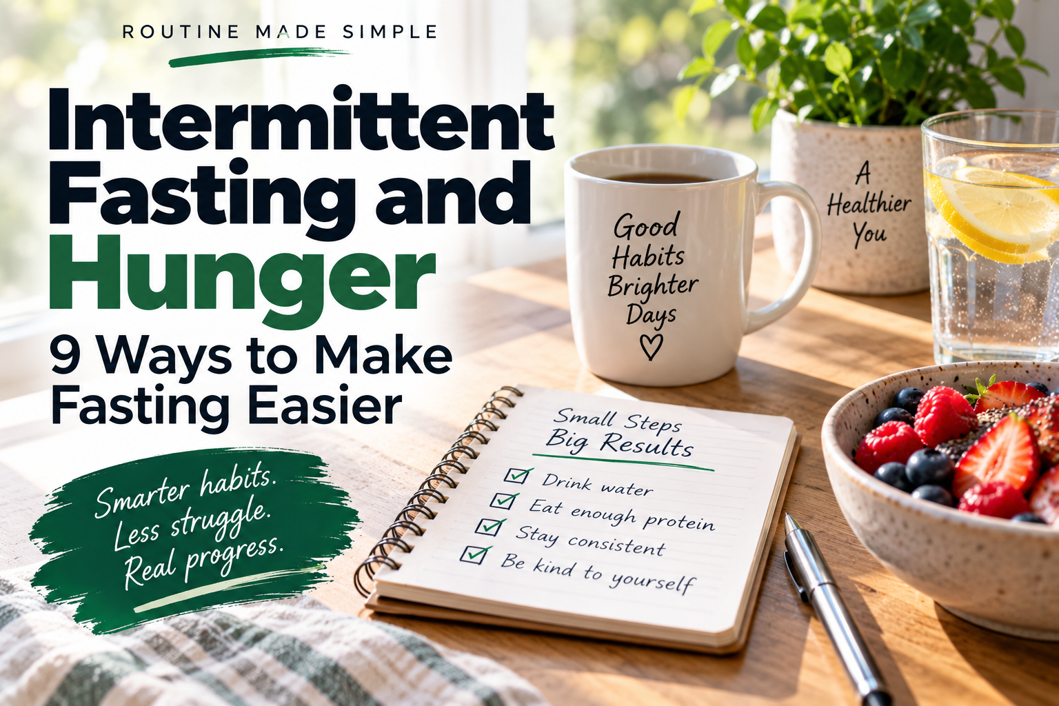 Intermittent fasting and hunger with simple tips to make fasting easier