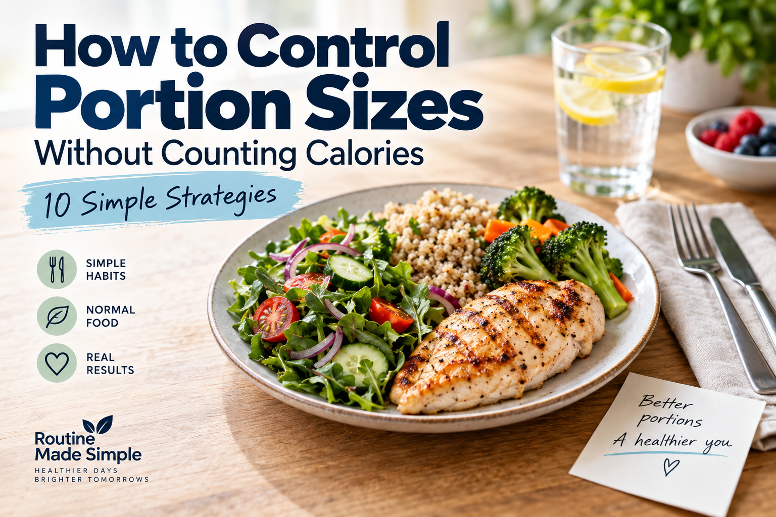 How to control portion sizes without counting calories with a balanced portion-control meal