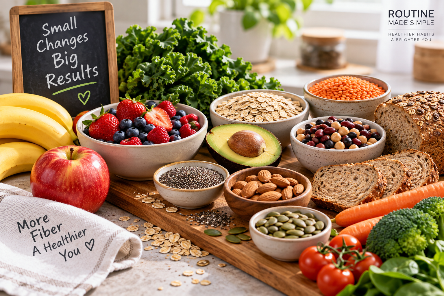 How to get enough fiber with berries, oats, beans, avocado, nuts, seeds and vegetables