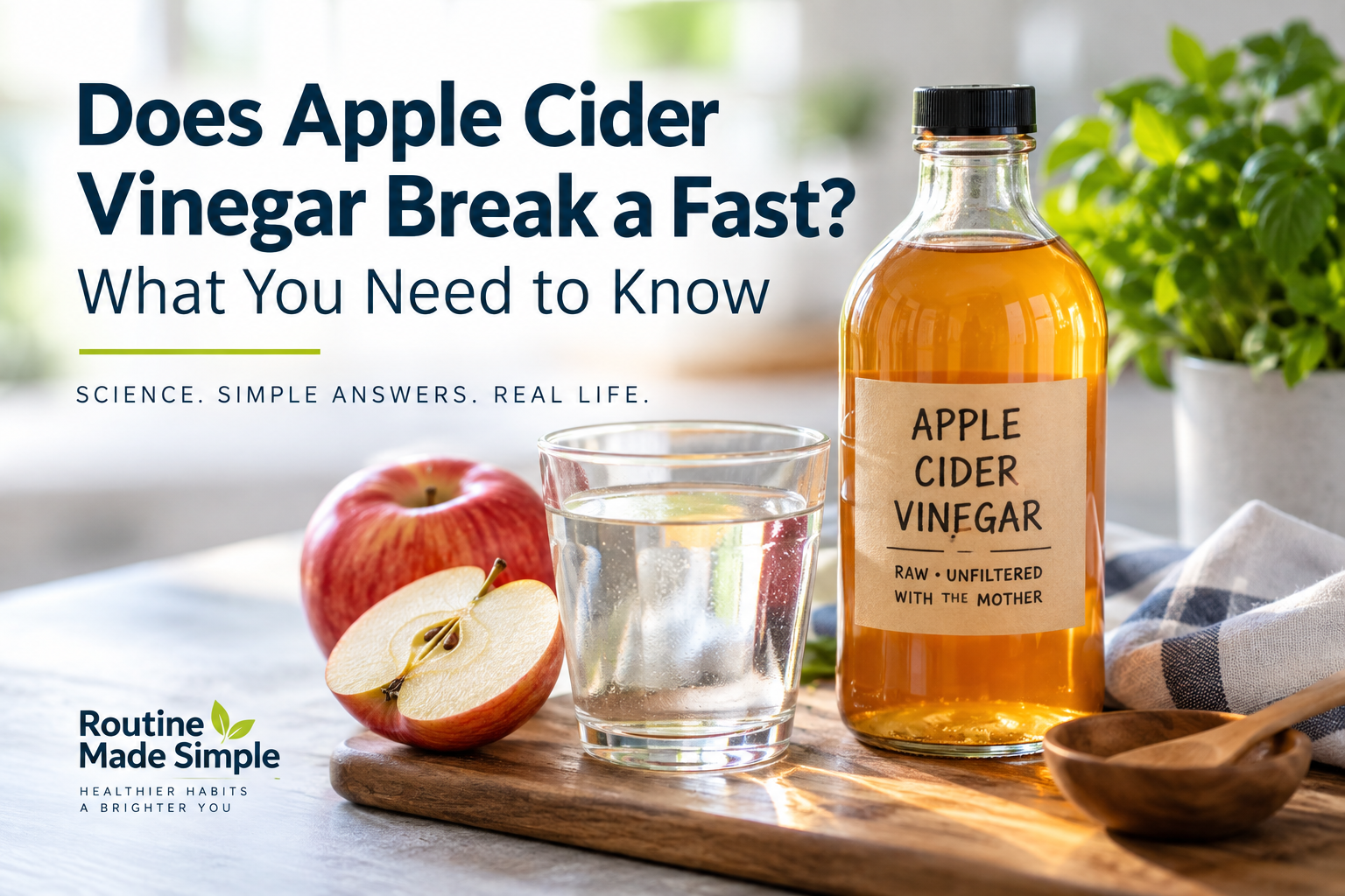 Does apple cider vinegar break a fast? Apple cider vinegar diluted in water